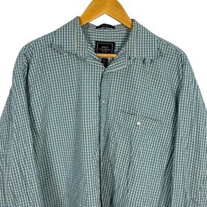 Arrow Collarmann Mens Gingham Check Long Sleeve Button Down‎ Shirt XL